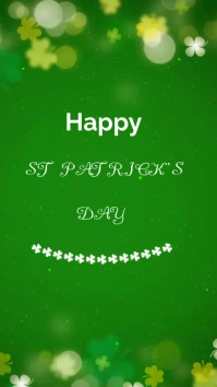Happy St Patrick's day Display digitale (9:16) template