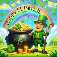 happy st patrick's day instagram post Vierkant (1:1) template