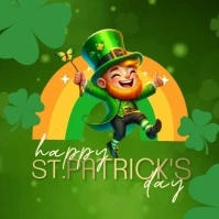 happy st patrick's day instagram square post template