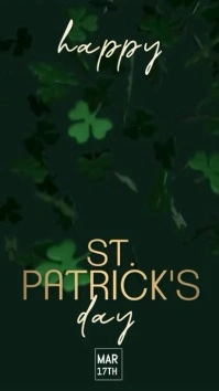 happy st patrick's day instagram story post template