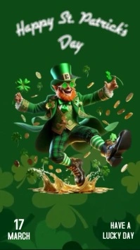 happy st patrick's day instagram STORY post template