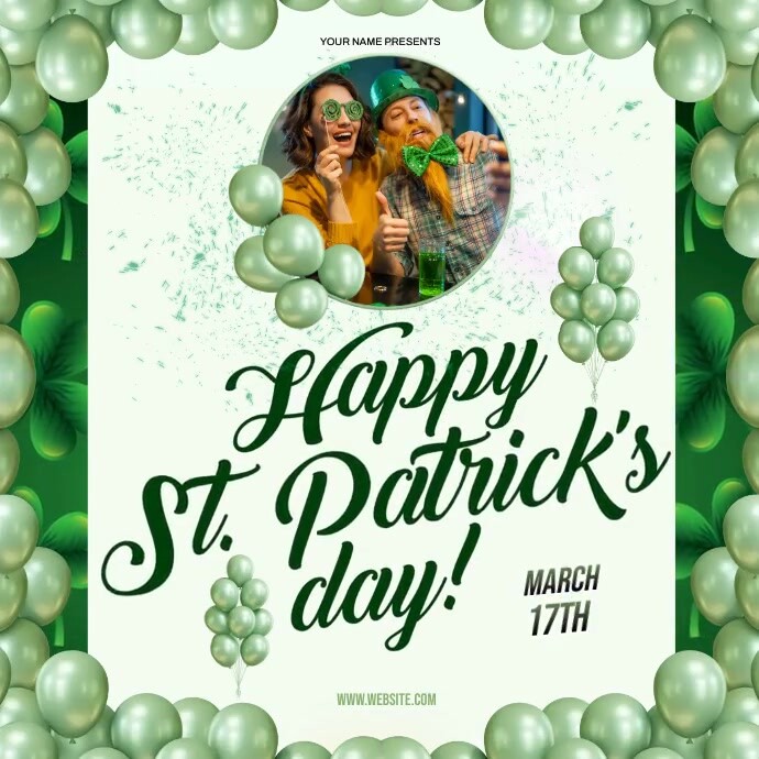 happy st patrick's day instagram post Kwadrat (1:1) template
