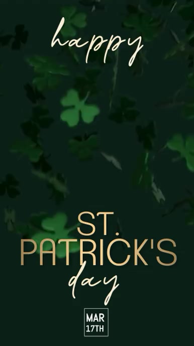 happy st patrick's day instagram story post template