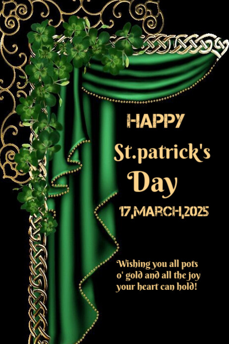Happy st Patrick's template 2025 Plakat