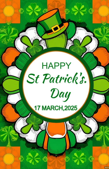Happy St Patrick's template 2025 Tabloid