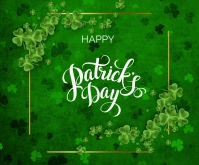 Happy St Patrick day Medium na Rektangle template