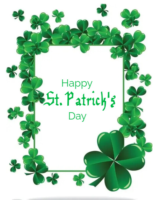 Happy st patrick’s day Ulotka (US Letter) template