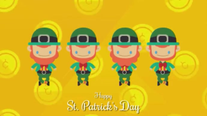 Yellow St. Patrick's Day Digitale display Template
