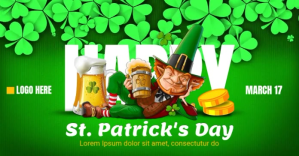happy st. patrick's day Obraz udostępniany na Facebooku template