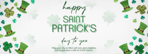 Happy st. Patrick's day Facebook cover design template
