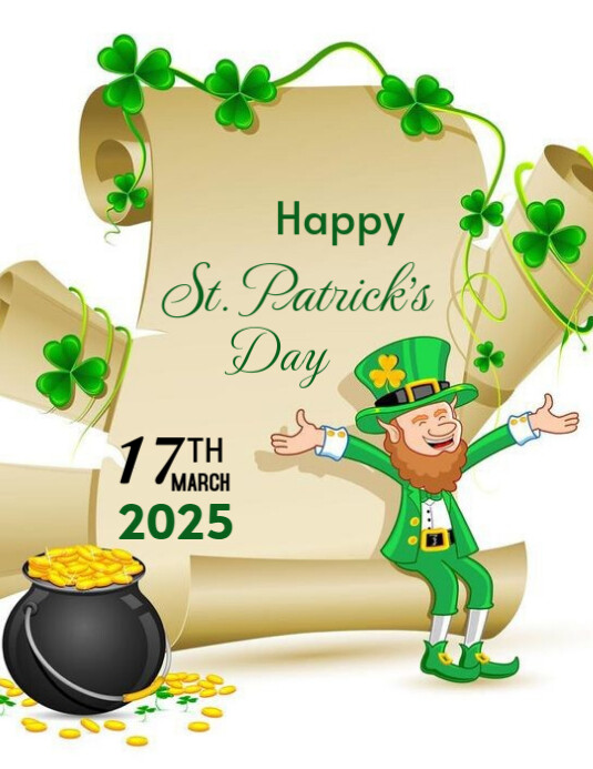 Copy of Happy St. Patrick's day Flyer Template 2025 | PosterMyWall