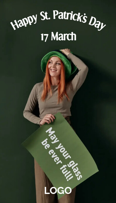 Happy St. Patrick's Day Business Card Wizytówka template