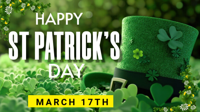 Happy St. Patrick's Day Prezentacja (16:9) template