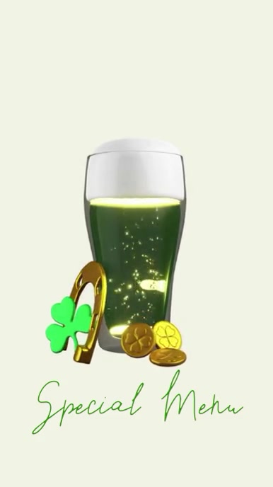 Happy St. Patrick's Day Ekran reklamowy (9:16) template