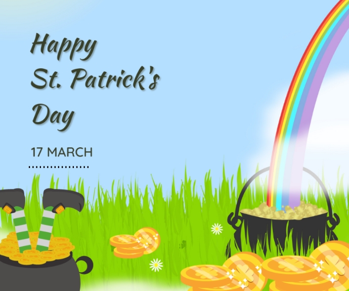 Happy ST. patrick's DAy Medium Rectangle template