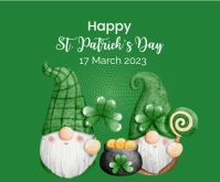 Happy ST. Patrick's day Mellemstort rektangel template