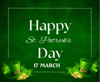 Happy ST. Patrick's day Persegi Panjang Sedang template
