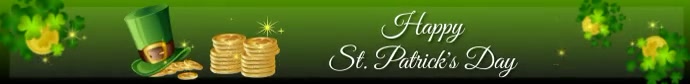 Happy St. Patrick's Day - Glittery Leaderboard template