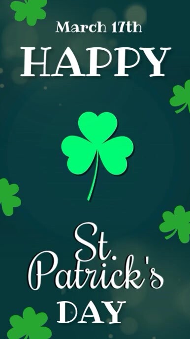 Happy st. Patrick's day instagram story design template,