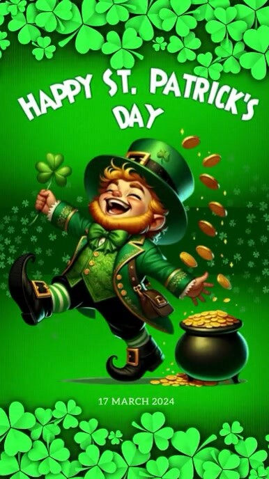 happy st. patrick's day online greeting card Instagram Story template