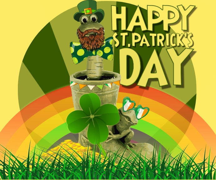 Happy St. Patrick's Medium Rectangle template