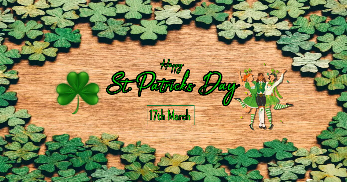 happy st. patricks day, saint patricks day Imagem partilhada do Facebook template