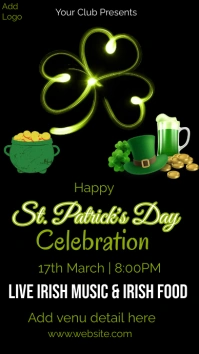 happy st. patricks day, saint patricks day Indaba yaku-Instagram template