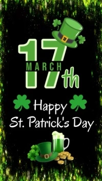 happy st. patricks day, saint patricks day Historia de Instagram template
