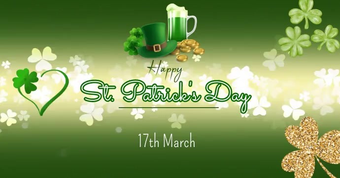 happy st. patricks day, saint patricks day Facebook Shared Image template