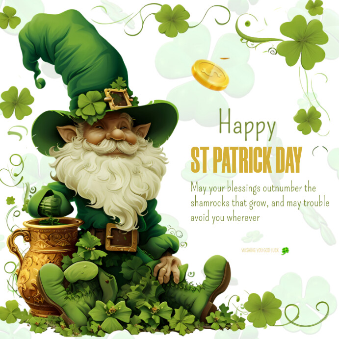 Happy St. Patricks Day Instagram Post Template | PosterMyWall