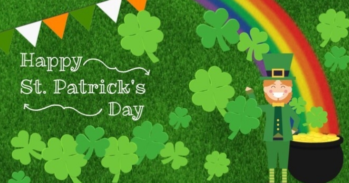 Happy St.Patrick's Day Poster Template Design Obraz udostępniany na Facebooku