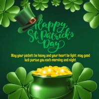 happy st.patrick day poster Iphosti le-Instagram template
