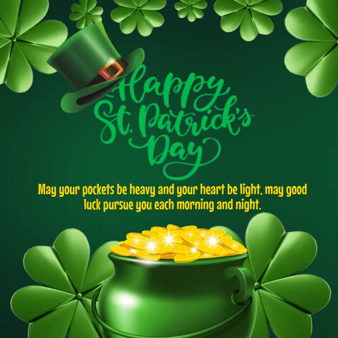 happy st.patrick day poster Template | PosterMyWall