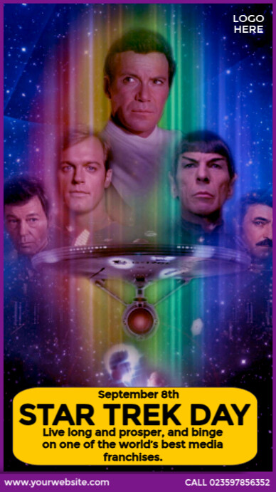 Day Trek Routersim Happy Star Trek Day Template | PosterMyWall