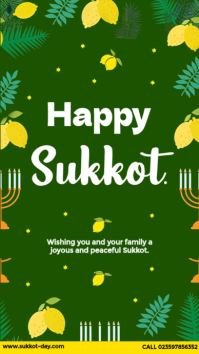 Verde Sukkot Celebration Instagram Story Template