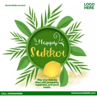 Happy Sukkot Publicación de Instagram template