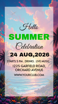 happy summer day 2025 Instagram Story template