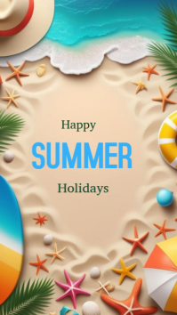 Happy Summer Holidays Instagram Story template