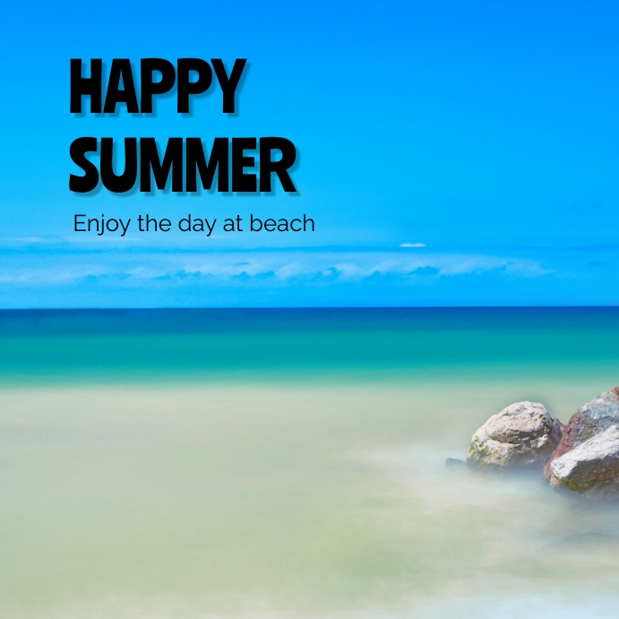 Positive Summer Posts happy summer instagram post Template | PosterMyWall