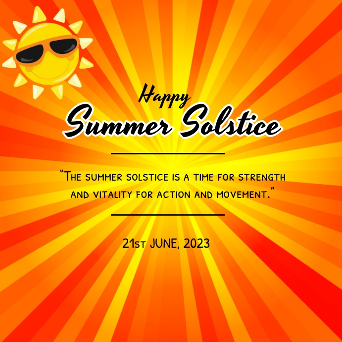 happy summer solstice,summer solstice Instagram Post template