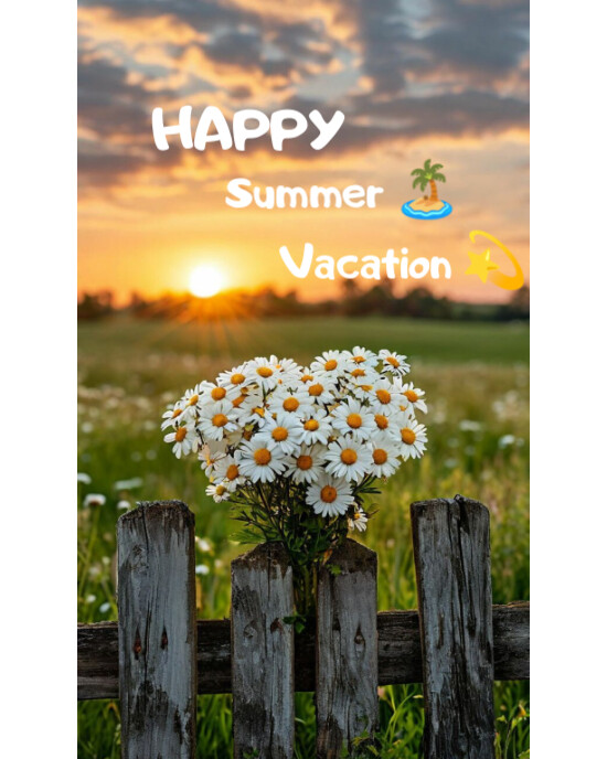 Happy summer vacation poster2025 Instagram Portrait template