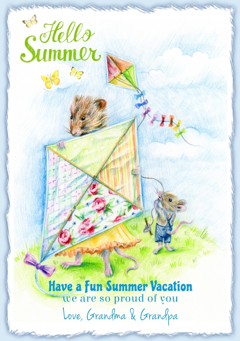Copy of Happy Summer Vacation Vacation Kids Card | PosterMyWall