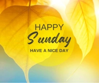 Happy Sunday Large Rectangle template
