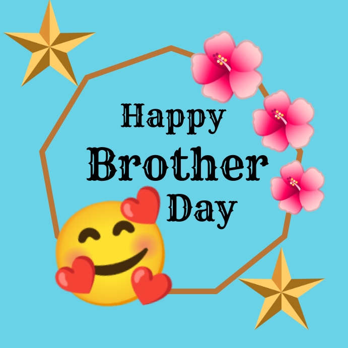 Happy Brother Day Instagram post Template | PosterMyWall happy-brother-day-instagram-post-template-postermywall