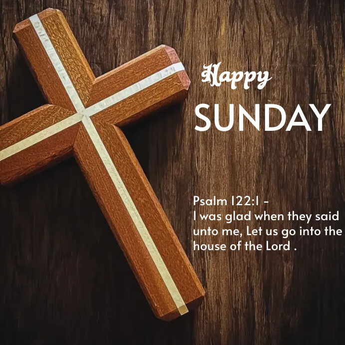 Happy Sunday template design โพสต์บน Instagram