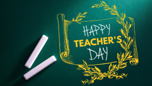 Verde Happy Teacher's Day Blog overskrift Template