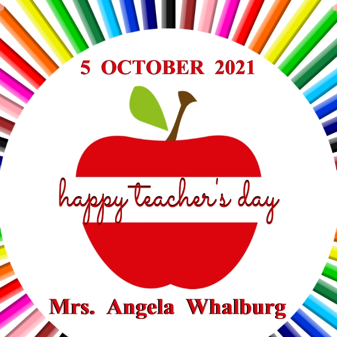 HAPPY TEACHER'S DAY ONLINE CARD TEMPLATE Wpis na Instagrama