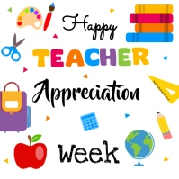 Happy Teacher Appreciation Week Gift Tags, Instagram Post template