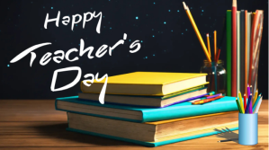 สีดำ Happy Teacher day, thanks, school event Twitter Post Template