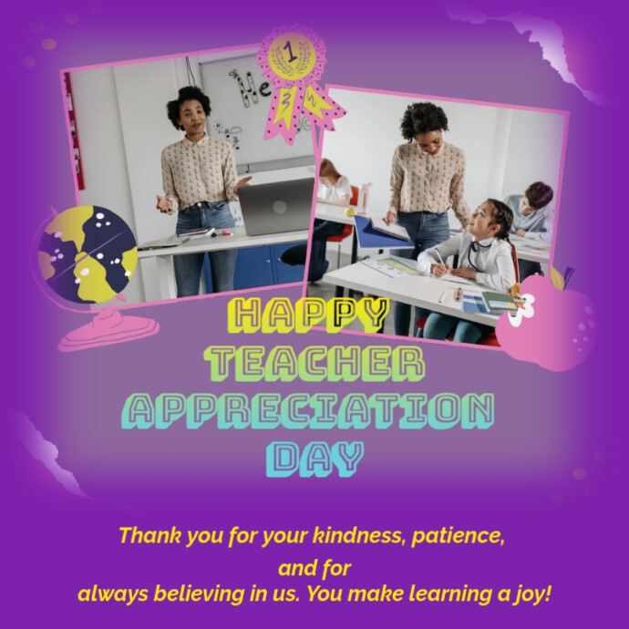 HAPPY TEACHER DAY Logótipo template
